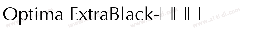 Optima ExtraBlack字体转换